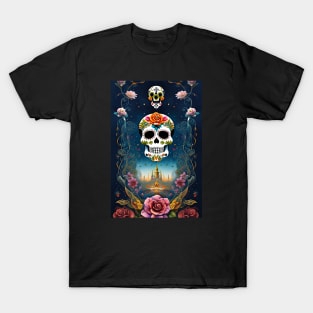 Sugar Skull Artwork - Vibrant and Unique T-Shirt